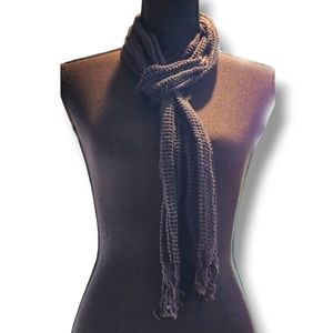 Crochet Net Scarf in Black